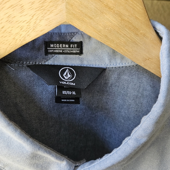 Volcom Modern Fit Oxford short-sleeved XL Blue - Picture 5 of 6